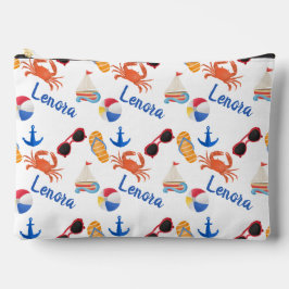 Sandals and Sunglasses Summer Name Accessory Pouch Zubehörtasche