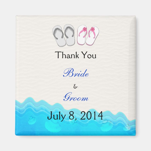 Sandals Wedding Danke Magnet (Vorne)