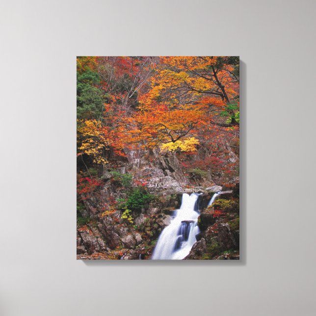 Sandankyo Wasserfall im Herbst Leinwanddruck (Vorderseite)