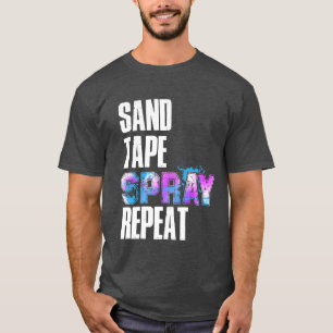 Sandape-Spray-Wiederholung für Auto-Autolackierer T-Shirt