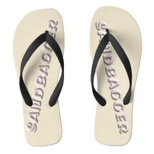 Sandbagger, cremeweiße Flipflops