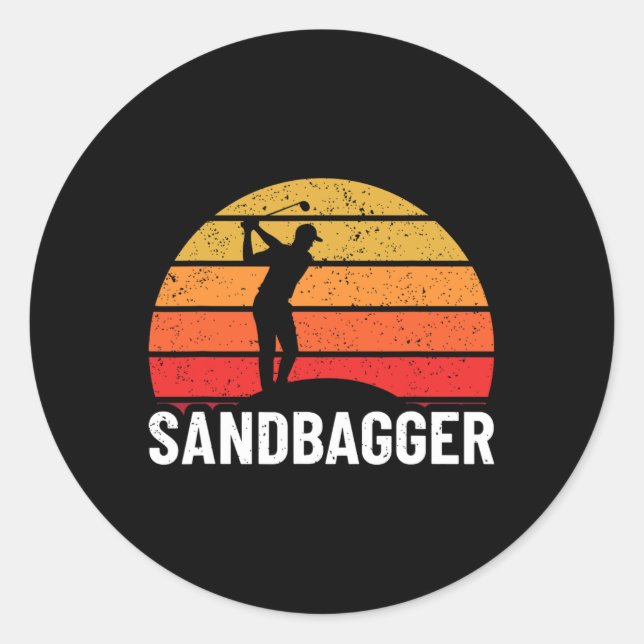 Sandbagger Golf Design - Sandbagger Runder Aufkleber (Vorderseite)