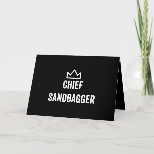 Sandbagger Golf Meme Bjj Schach Sandbag Karte (Vorderseite)
