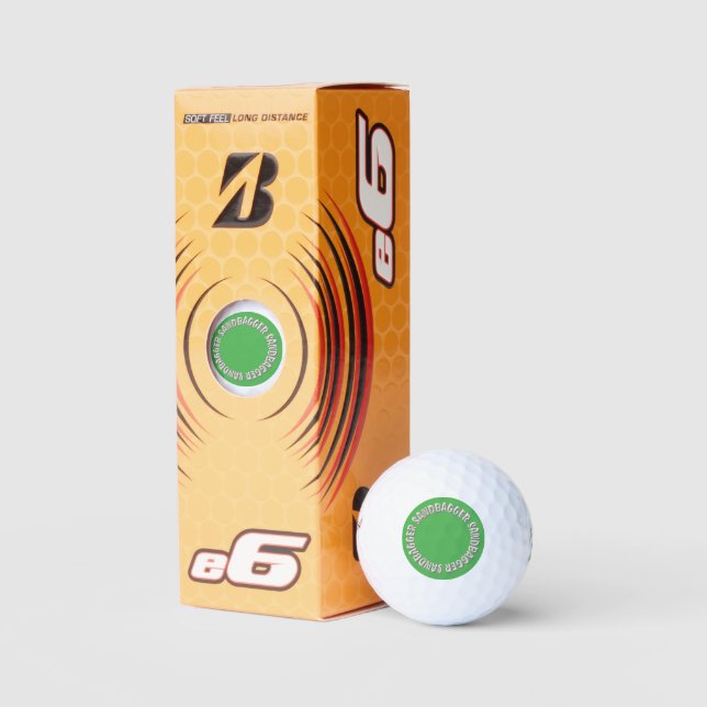 Sandbagger green Bridgestone e6 Golfbälle 3 Stk. (Verpackungen)
