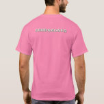 Sandbagger men pink T-shirt back<br><div class="desc">Keep the competition guessing with Sandbagger T-shirts. Sandbagger is Steamy Raimon original calligraphy art.</div>