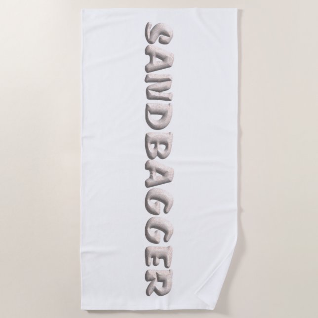 Sandbagger, weißes Handtuch (Vorderseite)