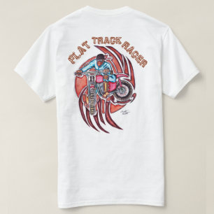 SANDBAHN-MOTORRAD-RENNLÄUFER-WEISS T-Shirt