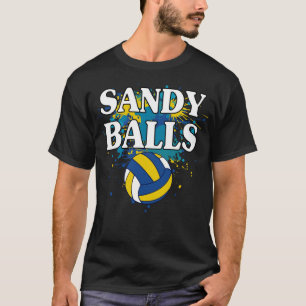 Sandball Volleyball Funny Player Team T-Shirt