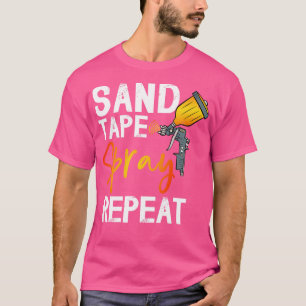 Sandbändchen-Spray Wiederholen Fahrzeug-Spray-Farb T-Shirt