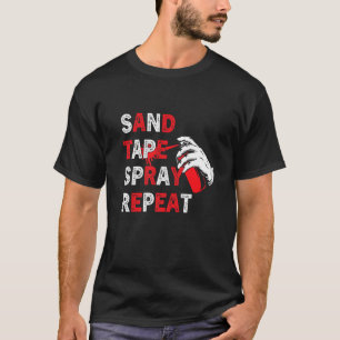 Sandbandspray Wiederholung des Auto-Karosserietech T-Shirt