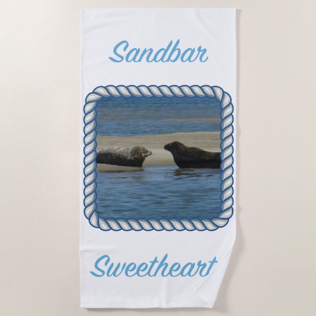 Sandbar Sweethearst Strandtuch (Vorderseite)