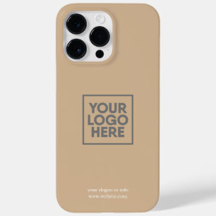 Sandbeige-individualisiertes-Logo-Geschäfts-Untern Case-Mate iPhone 14 Pro Max Hülle