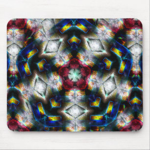 Sandbelag mit dunklen Formen und hellen Farben Mousepad