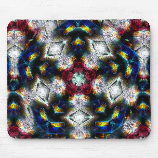 Sandbelag mit dunklen Formen und hellen Farben Mousepad (Vorne)