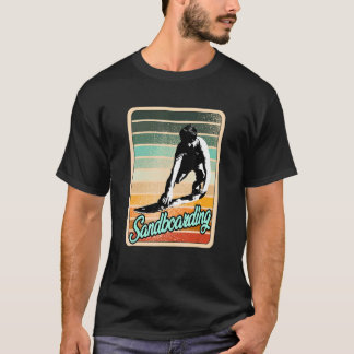 Sandboarding Fun Sport Vintage Sunset Retro T-Shirt