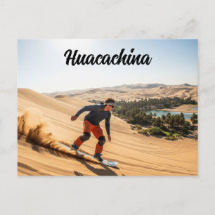Sandboarding in Huacachina Peru Travel Postkarte