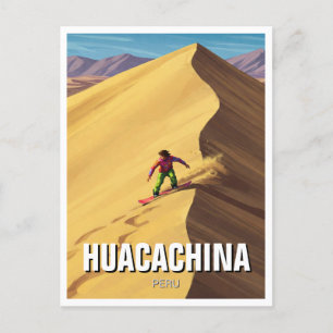 Sandboarding in Huacachina Peru Travel Postkarte