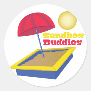 Sandbox Buddies Runder Aufkleber