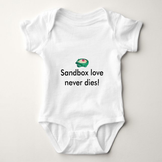 Sandbox-Liebe Baby Strampler (Vorderseite)