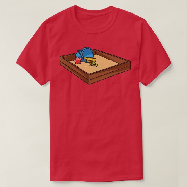 Sandbox und Spielzeug Sandpit Sand T-Shirt (Design vorne)