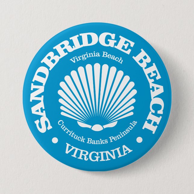 Sandbridge Beach (Muschel) Button (Vorderseite)