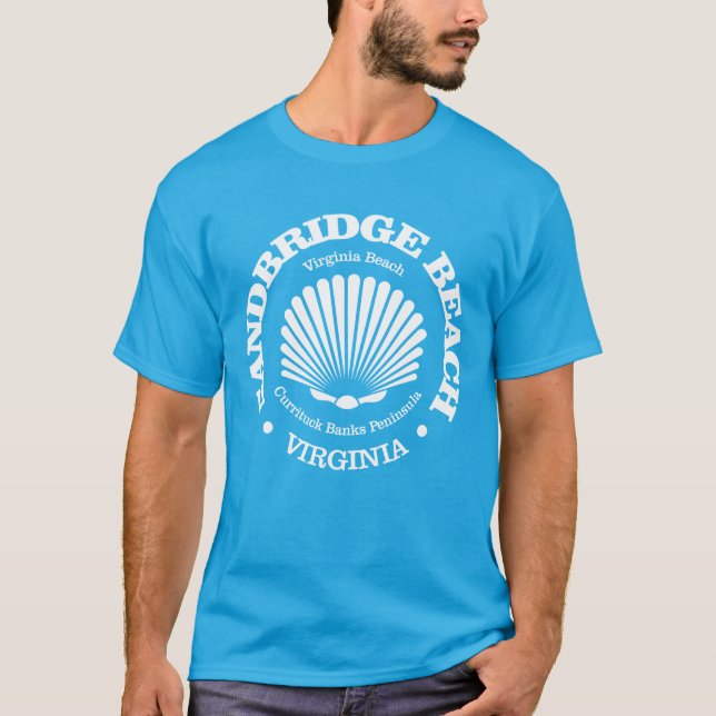 Sandbridge Beach (Muschel) T-Shirt (Vorderseite)