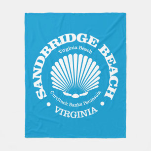 Sandbridge Beach (Muscheln) Fleecedecke