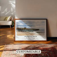 Sandbridge Beach Virginia Poster, Aquarell, Kunden