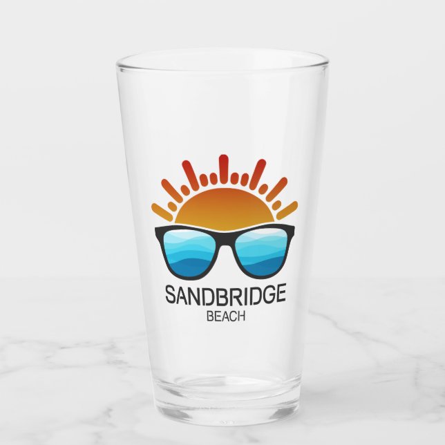 Sandbridge Beach Virginia Sonnenbrille Glas (Vorderseite)