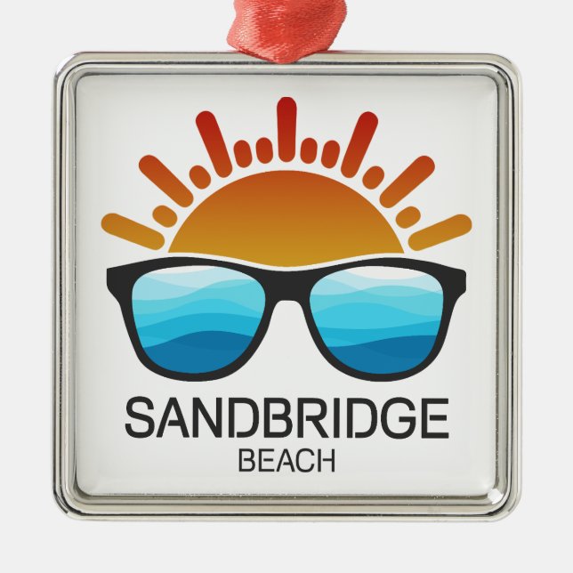 Sandbridge Beach Virginia Sonnenbrille Ornament Aus Metall (Vorne)