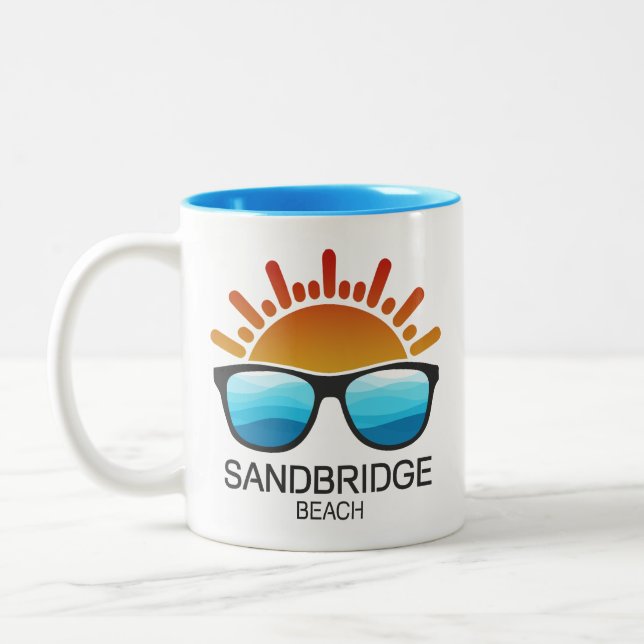 Sandbridge Beach Virginia Sonnenbrille Zweifarbige Tasse (Links)