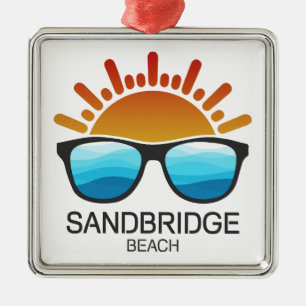 Sandbridge Beach Virginia Sonnenbrillen Ornament Aus Metall