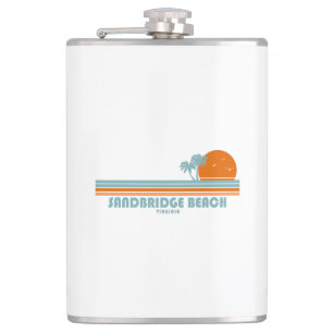 Sandbridge Beach Virginia Sun Palm Trees Flachmann