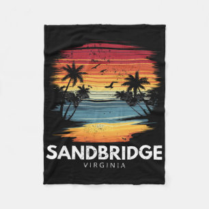 Sandbridge Beach Virginia Surfbrett Surfen Vintage Fleecedecke