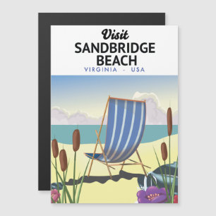 Sandbridge Beach Virginia USA, Magnetkarte