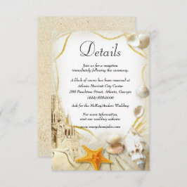 Sandburg Hochzeitsdetails Begleitkarte