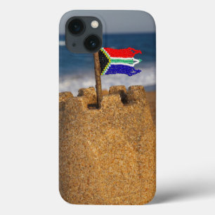 Sandburg mit südafrikanischer Flagge, Umhlanga iPhone 13 Hülle