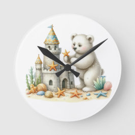 Sandburgen Runde Wanduhr