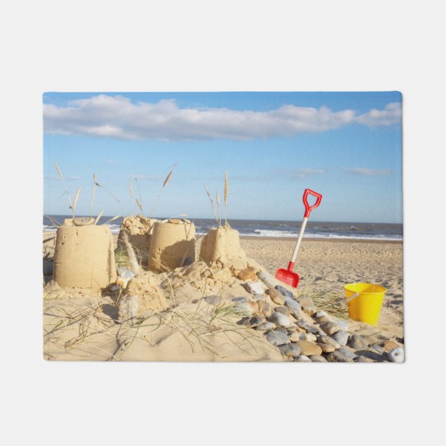 Sandcastle am Strand Fußmatte (Vorderseite)