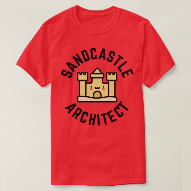 Sandcastle Architect Kids Design T-Shirt (Design vorne)
