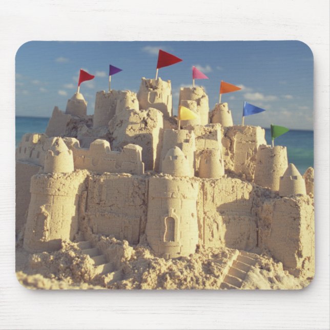 Sandcastle auf Strand Mousepad (Vorne)