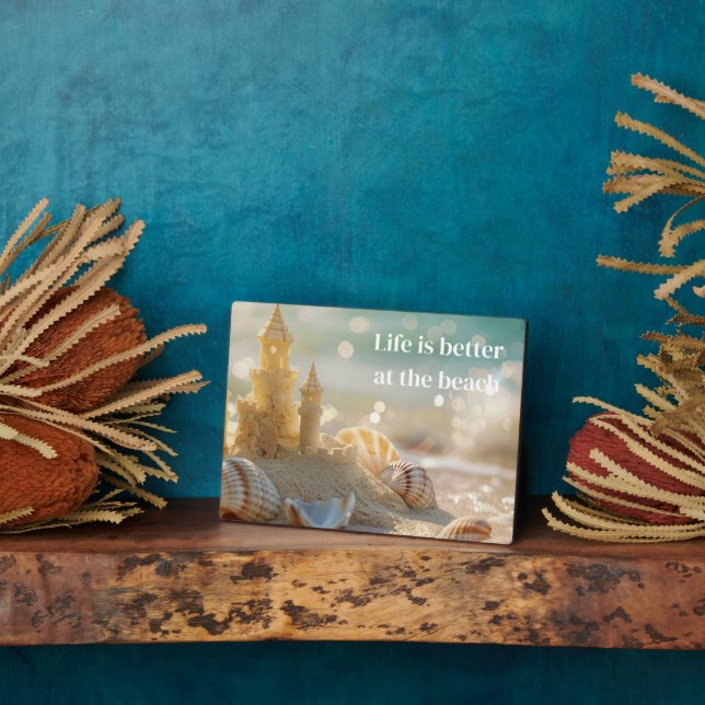 Sandcastle Plaque Fotoplatte (Seite)