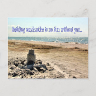 Sandcastle Postcard Postkarte