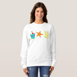 Sandcastle Sand Castle Starfish Pail Beach Sweatshirt