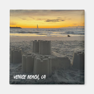 Sandcastle Sunset Dreams - Venice Beach, CA Magnet