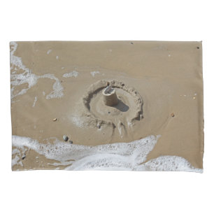 Sandcastle und Muscheln Kissenbezug