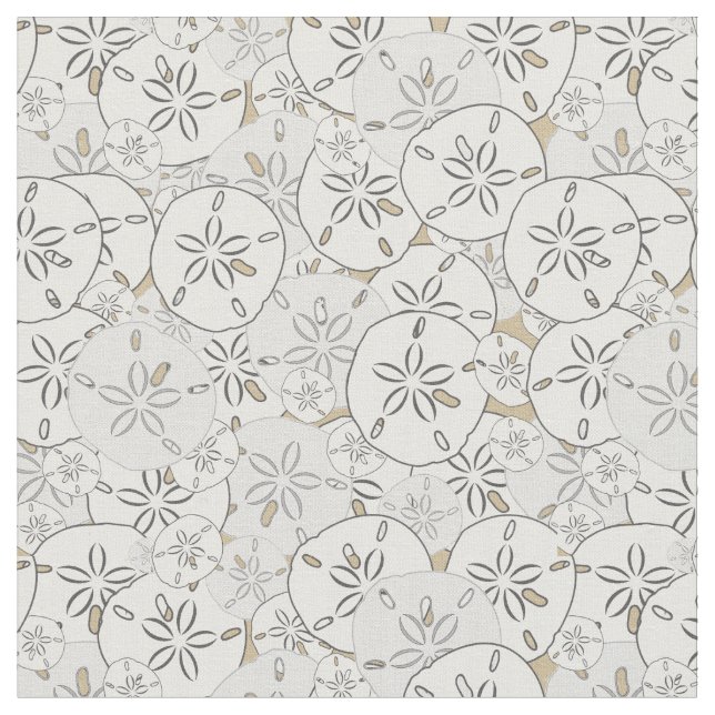 Sanddollar ganz über Druck Stoff (Nahaufnahme)