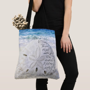 Sanddollar mit inspirierendem Zitat