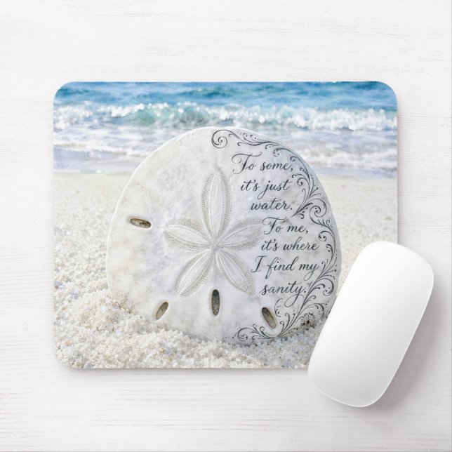 Sanddollar mit inspirierendem Zitat Mousepad (Mit Mouse)