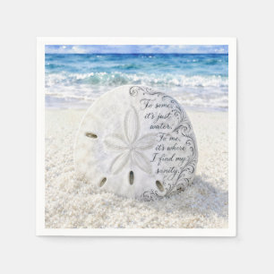 Sanddollar mit inspirierendem Zitat Serviette